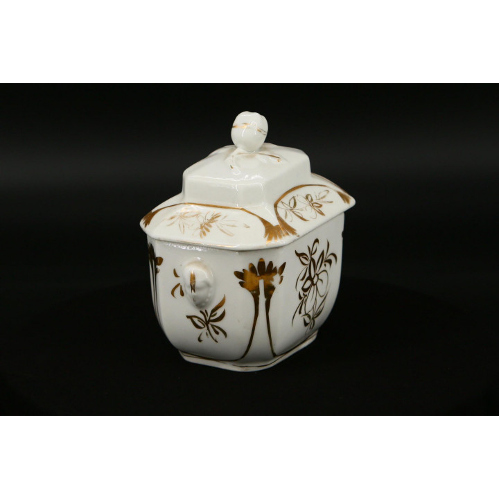 Сахарница William Guérin Limoges, фарфор, XIX век