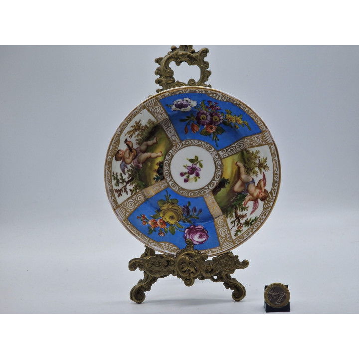 Helena Wolfsohn Dresden Porcelain Bowl, c. 1880 AR Mark