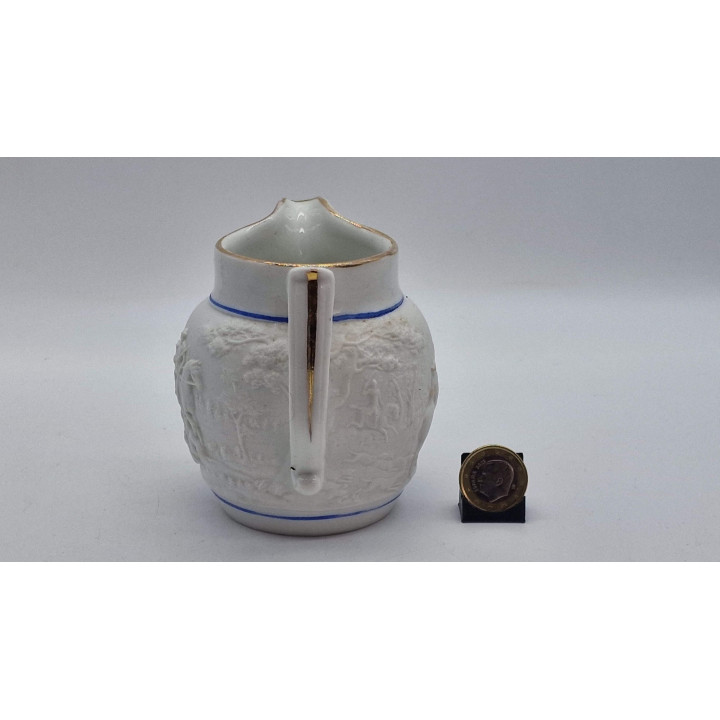 Vintage 1960s Porcelain Hunting Scene Creamer Jug