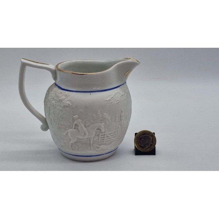 Crémier Vintage en Porcelaine Scènes de Chasse 1960