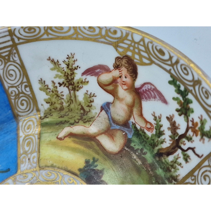 Helena Wolfsohn Dresden Porcelain Bowl, c. 1880 AR Mark