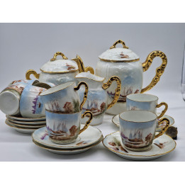 Conjunto de Café Limoges Século XIX - 19 Peças