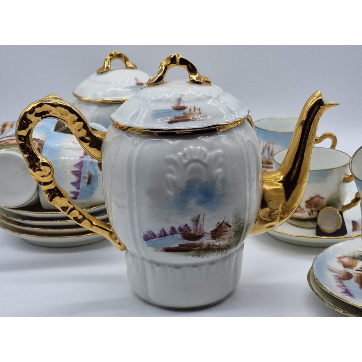 Conjunto de Café Limoges Século XIX - 19 Peças