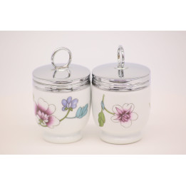 Pareja de Egg Coddlers Royal Worcester Summer's Day
