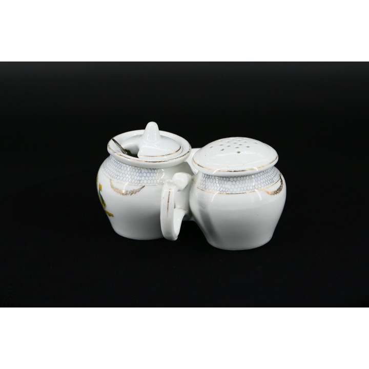 Set Porta Spezie Crested China Ilfracombe (c. 1930)