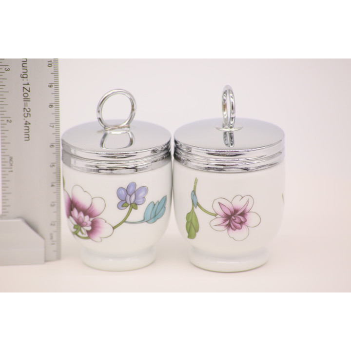 Par de Egg Coddlers Royal Worcester Summer's Day