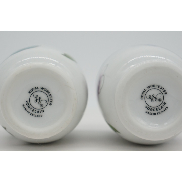 Coppia di Egg Coddler Royal Worcester Summer's Day