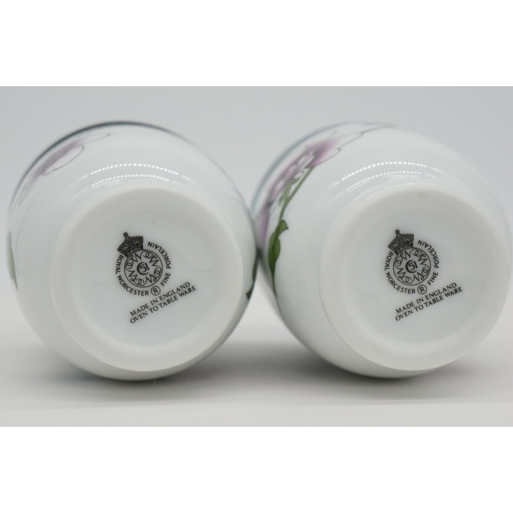 Par de Egg Coddlers Royal Worcester Summer's Day