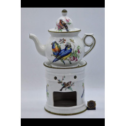 Vintage Herranz Spanish Porcelain Teapot & Warmer Set