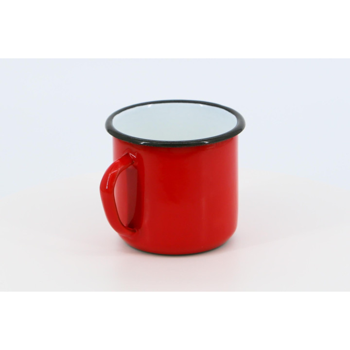 Vintage Emaille-Tasse Sternzeichen Löwe 1970er