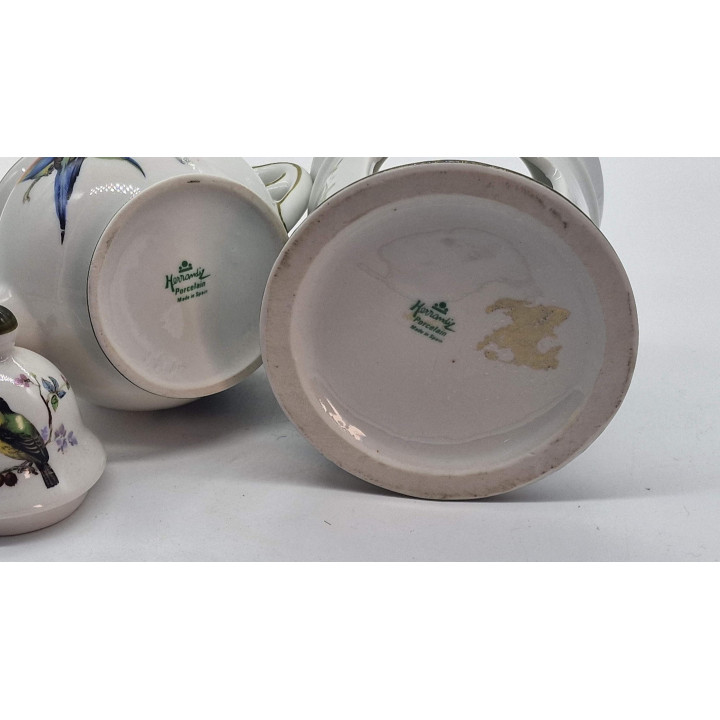 Tetera de Porcelana Herranz con Calentador - Aves