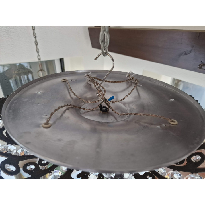 Vintage Peris Andreu Crystal Ceiling Lamp, 1960s Spain