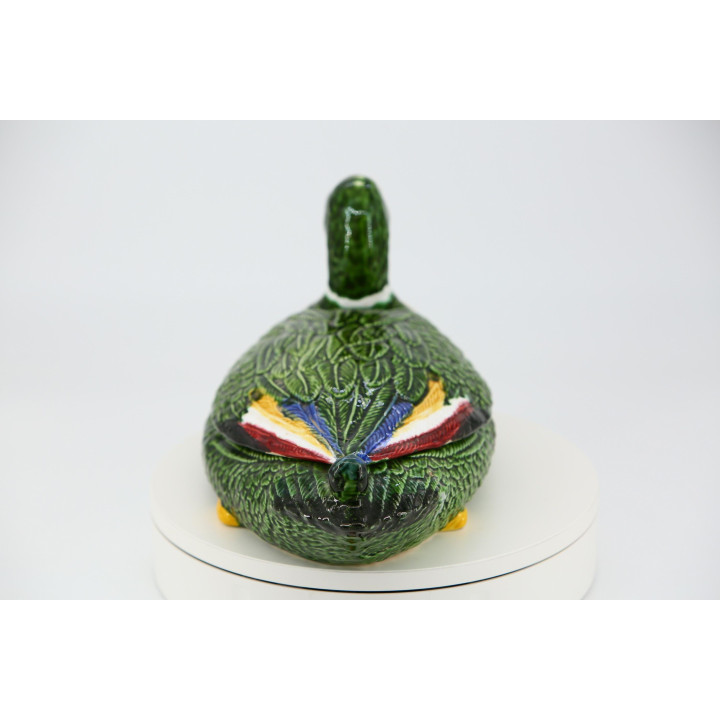 Soupière Canard Colvert Caldas da Rainha F. Mendes 1920