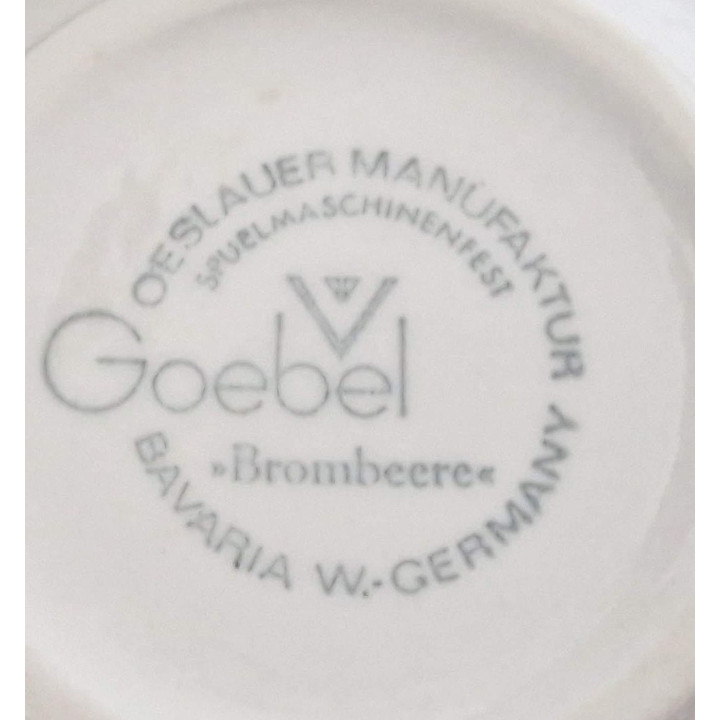 Juego 6 Platos Goebel Brombeere Cerámica Vintage 1970