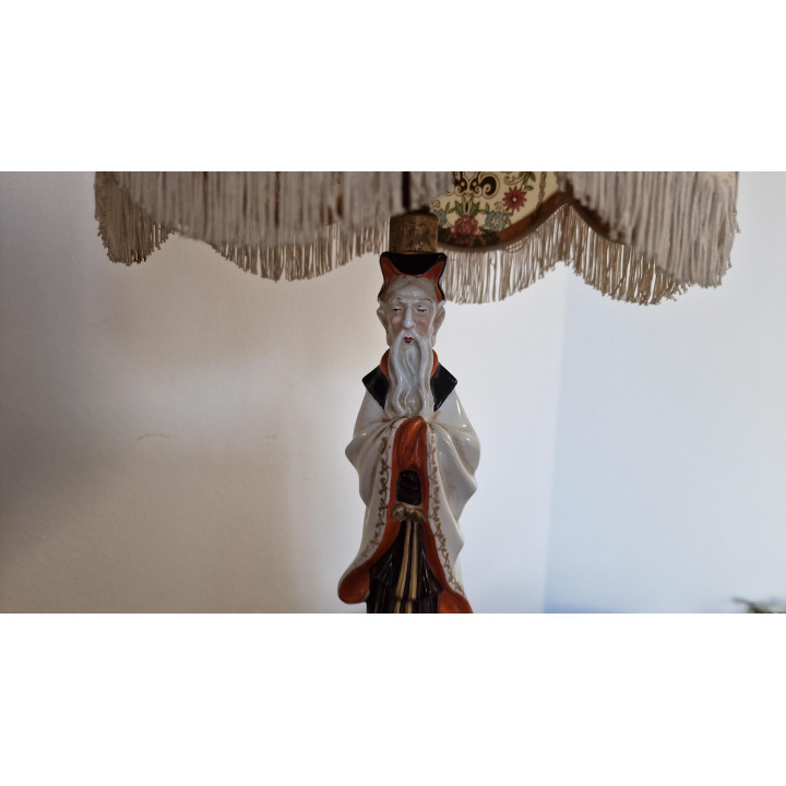 Lampa Stołowa Vintage Lata 60. - Orientalny Mędrzec