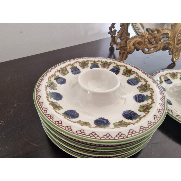 Set 6 Portauova Goebel Brombeere Porcellana anni '70