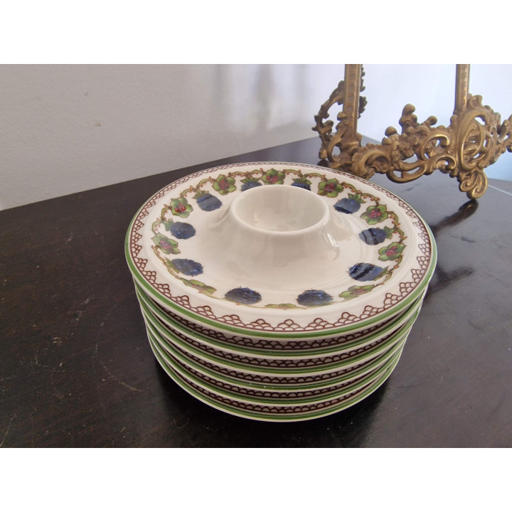 6 Kieliszków do jajek Goebel Brombeere Porcelana lata 70.