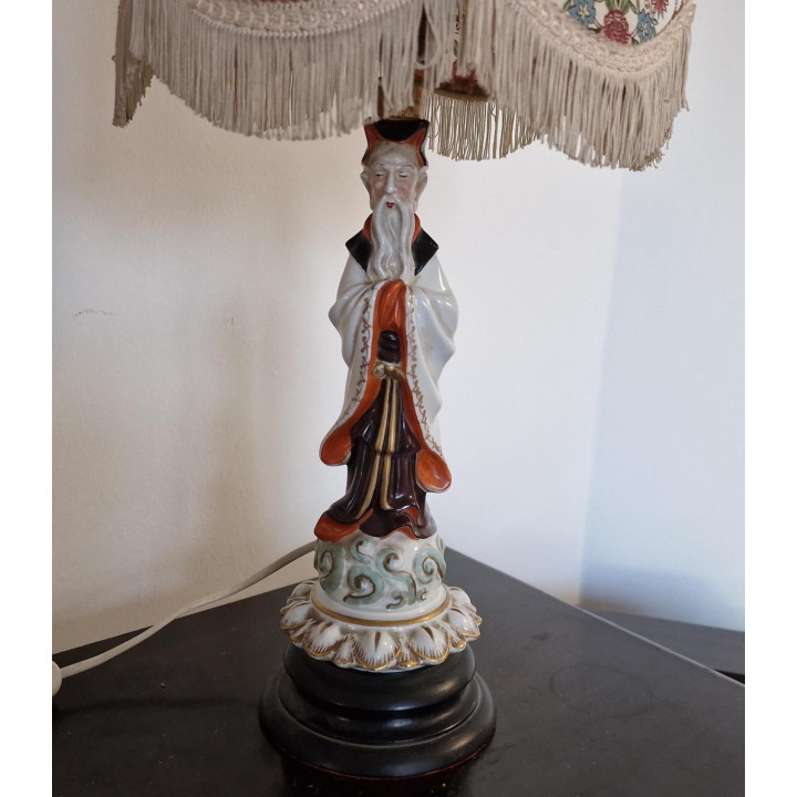 Lampa Stołowa Vintage Lata 60. - Orientalny Mędrzec