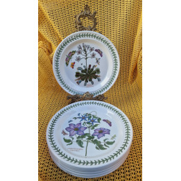 Assiette Plate Portmeirion Botanic Garden, Plat Céramique Anglaise 26.5cm, Susan Williams-Ellis Pivoine Fleur de la Passion, 19…