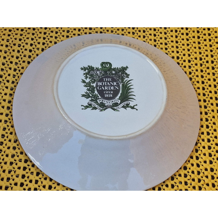 Set van 2 Portmeirion Botanic Garden Diepe Borden, Bellis & Cistus Pastakommen, Vintage Engels Servies 1970er Susan Williams-El…