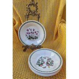 Portmeirion Botanic Garden Diep Bord en Soepbord, Susan Williams-Ellis, Vintage Engels Aardewerk Servies Jaren 70, Verzamelen,…