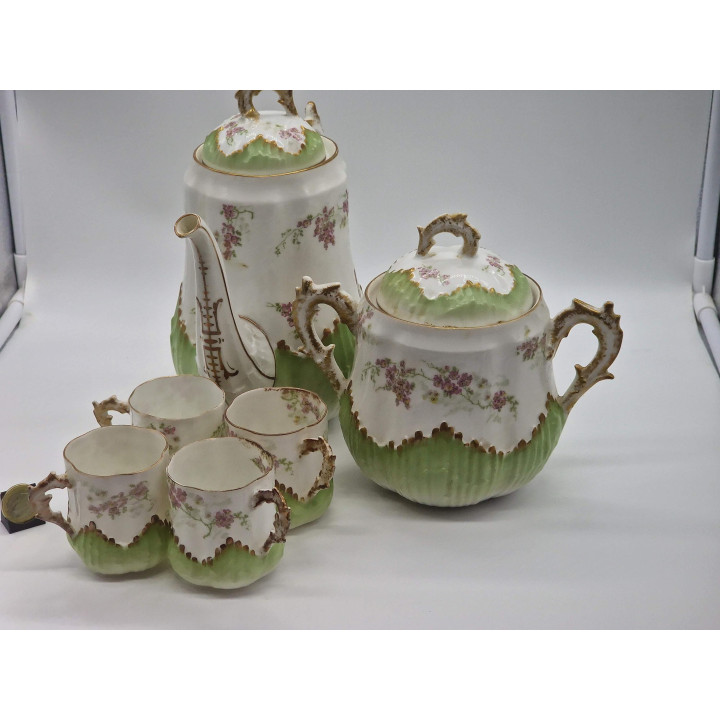 Juego de Café en Porcelana Francesa - Siglo XIX