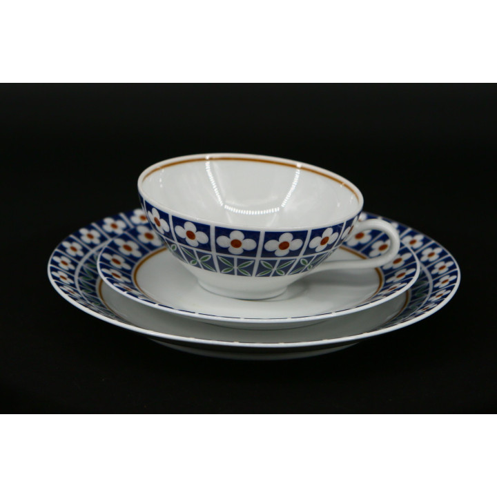 Schirnding Bavaria Theeset Trio | Mid-Century Modern Porselein