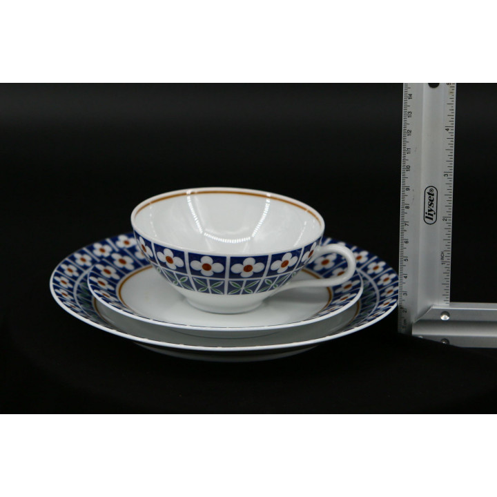 Trio herbaciane Schirnding Bavaria | Porcelana Mid-Century