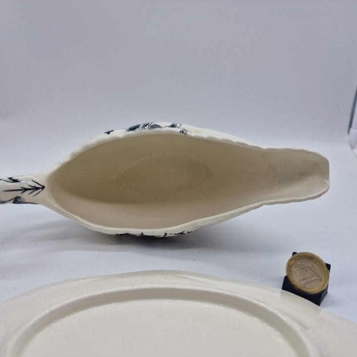 Saucière et Plat Keeling & Co Essex - Staffordshire XIXe siècle