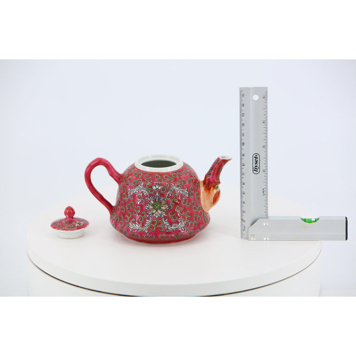 Tetera China de Cerámica Vintage Famille Rose