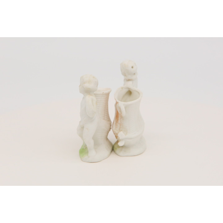 Antique Thuringia Biscuit Porcelain Salt & Pepper Set c. 1900