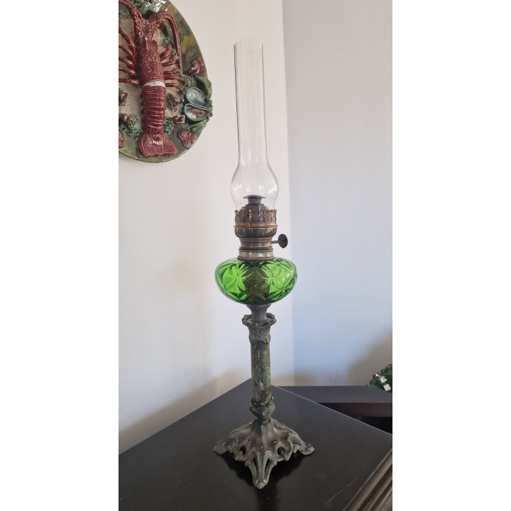 Augusta Brenner Petroleumlampe - Antike Lampe