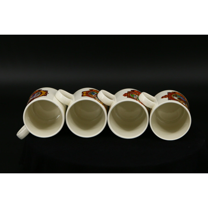 Set of 4 Vintage Villeroy & Boch Mugs - Made in Luxembourg