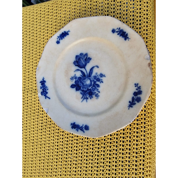 6 Assiettes Anciennes Villeroy & Boch Blue Rose (1900)