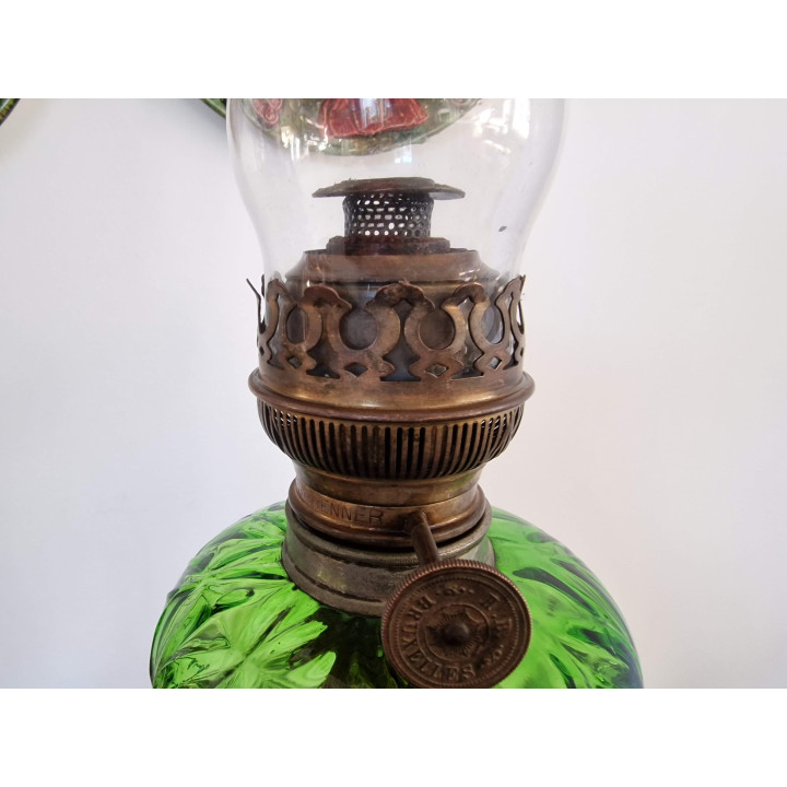 Augusta Brenner Kerosene Lamp - Antique Oil Lamp