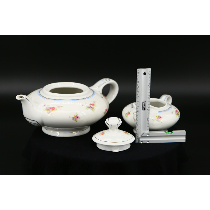 Vintage Jäger porseleinen theeset: theepot en melkkan
