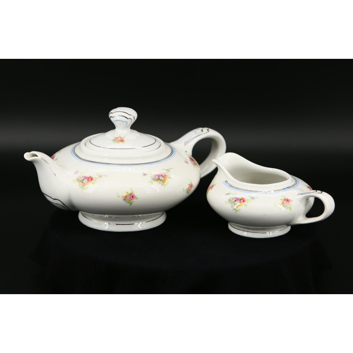Vintage Jäger Porcelain Teapot & Milk Jug Set
