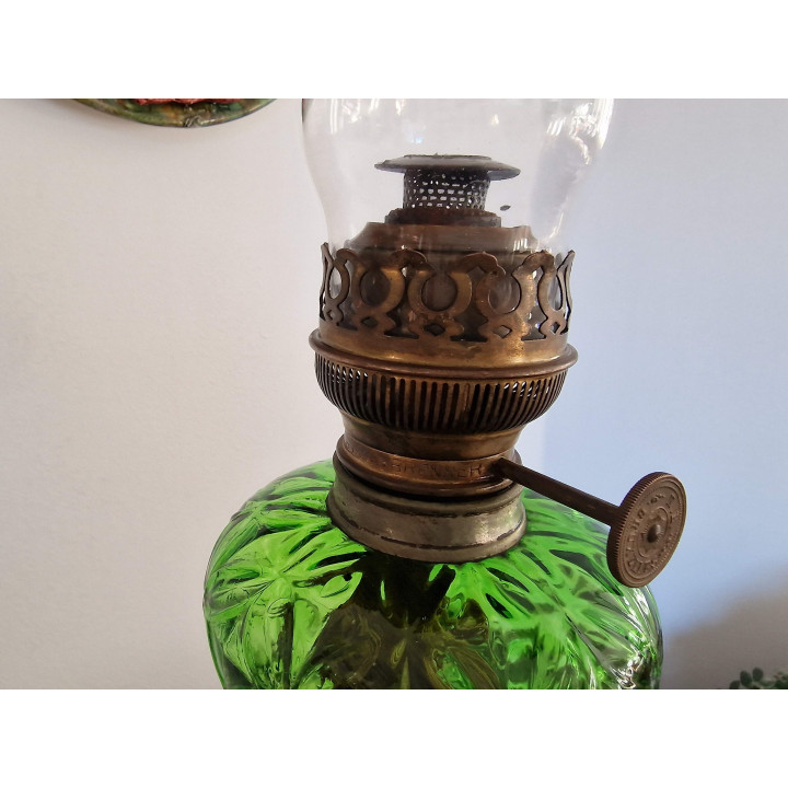 Lampe à Pétrole Augusta Brenner - Antiquité Belge