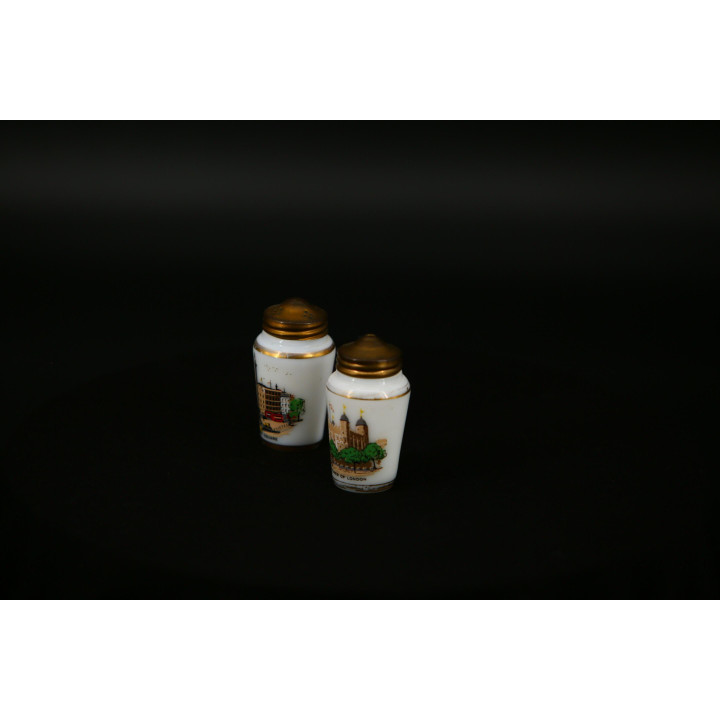 Vintage London Salt & Pepper Shakers | Collectible Porcelain Set
