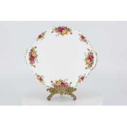 Plat à anses Royal Albert Old Country Roses - Vintage 1970