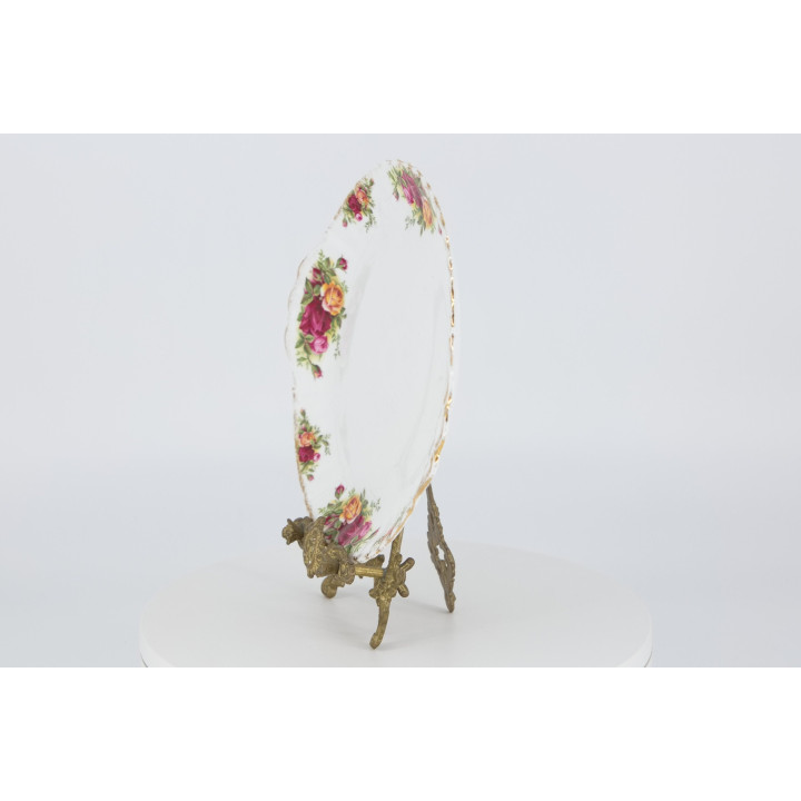 Plato con asas Royal Albert Old Country Roses - Vintage años 70
