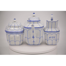 Limoges Porseleinen Koffieservies (3-delig) — Jaren 80