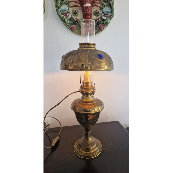 Vintage Französische Tischlampe aus Messing (1910-1930)