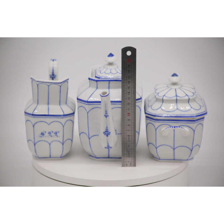 Limoges Porseleinen Koffieservies (3-delig) — Jaren 80