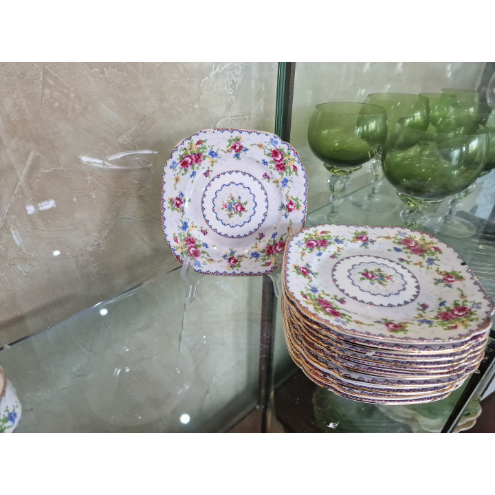 Set 12 Piatti da Dolce Royal Albert Petit Point - Anni '60