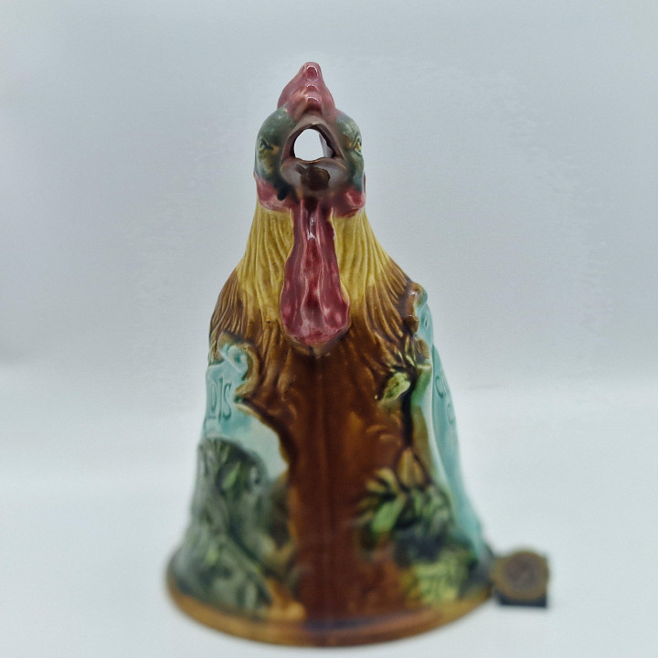 Franse Haan Kan Barbotine Keramiek 1930 Chantecler