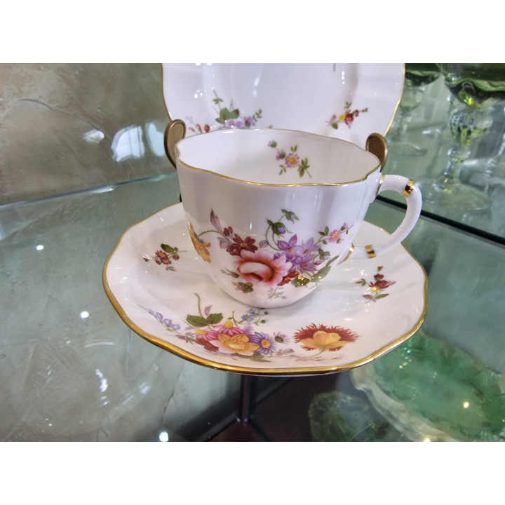 Trio Royal Crown Derby Posies - Porcelana Inglesa 1988