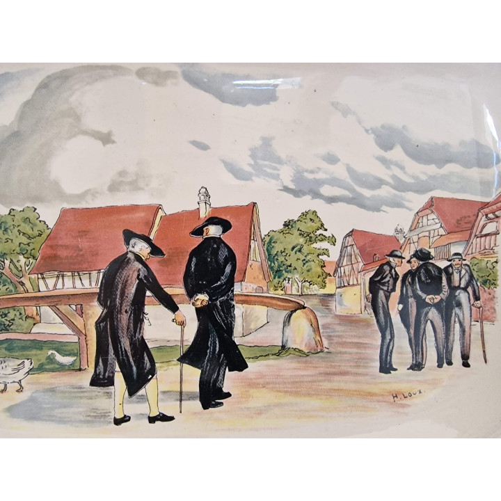 Bandeja Sarreguemines Obernai Henri Loux