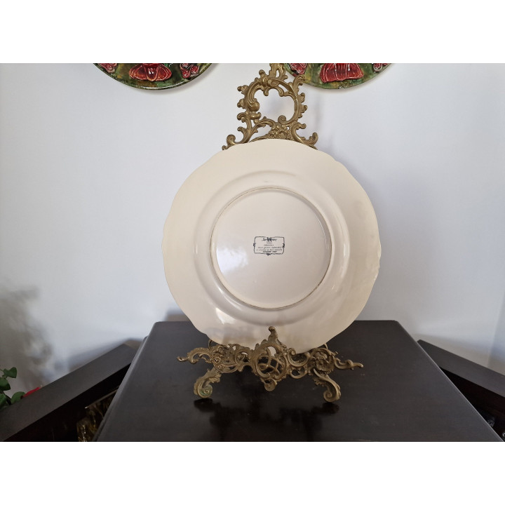 Talerz Sarreguemines Obernai 35cm - Vintage Henri Loux