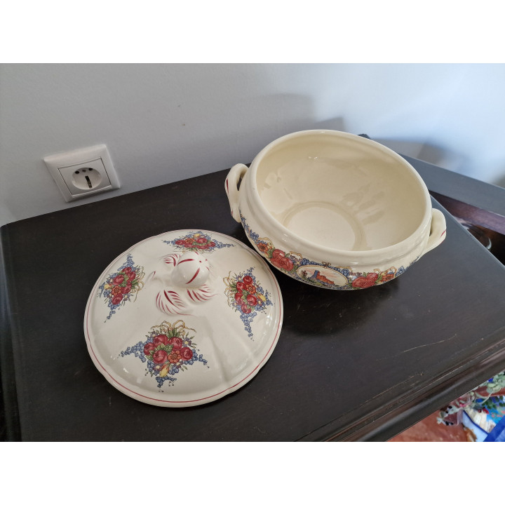 Sarreguemines Obernai Soup Tureen - Henri Loux - 1960s